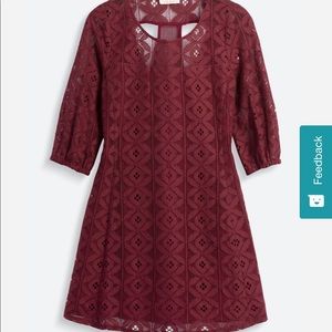 Skies are Blue Burgundy Dress